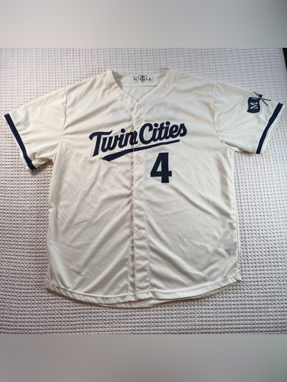 Twin Cities Carlos Correa #4 Baseball Jersey Adult XL Cream Minnesota Twins